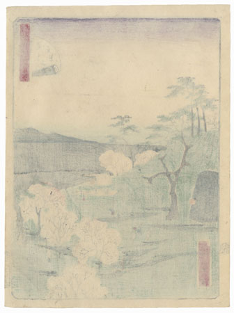 Cherry-blossom Viewing at Mount Asuka by Hiroshige II (1826 - 1869)