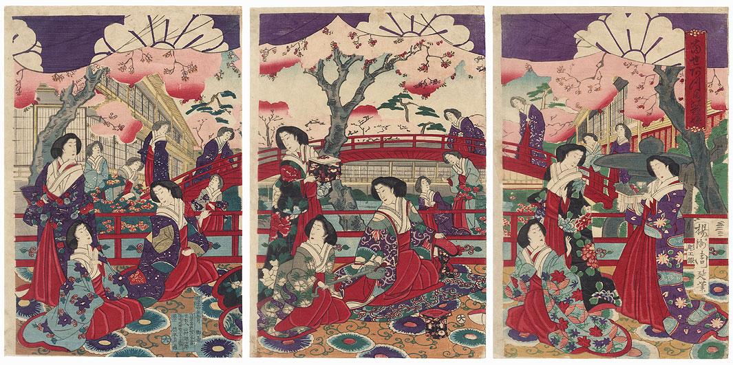Pretty Girls of the Present-day East by Chikanobu (1838 - 1912)