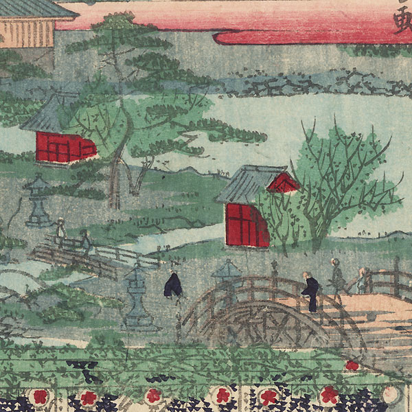 Kameido Tenjin Shrine by Hiroshige II (1826 - 1869)