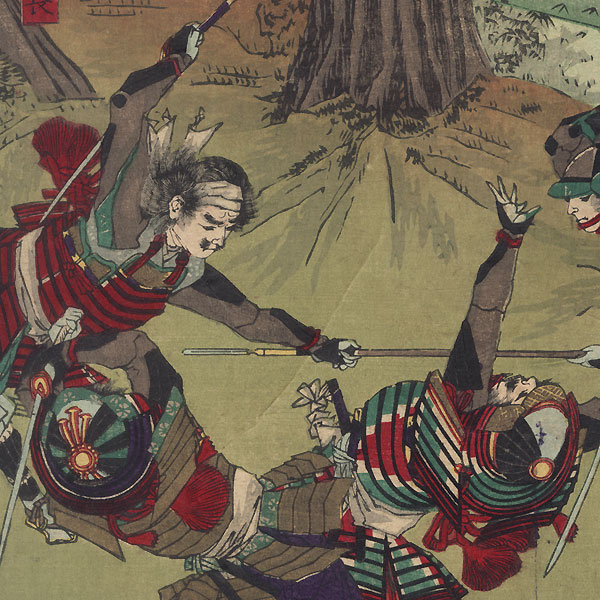 Attacking Inabayama Castle by Toyonobu (1859 - 1886)