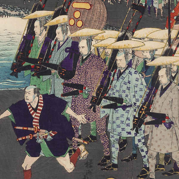 Mori Takachika of Hagi on the Sankin-kotai Procession by Chikanobu (1838 - 1912)