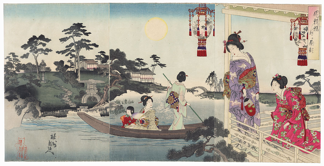 Moon Viewing by Chikanobu (1838 - 1912)