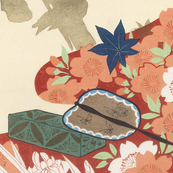 Cherry Blossoms and Maple Leaves by Shin-hanga & Modern artist (unsigned)