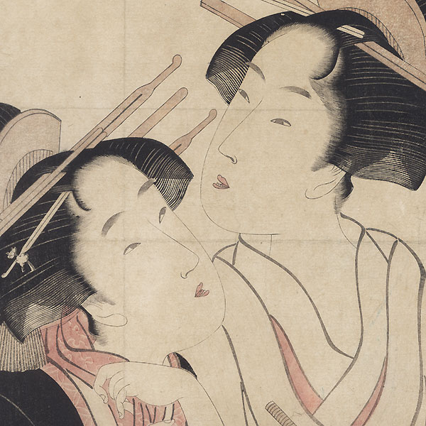 Watching a Cuckoo in the Fourth Month by Utamaro (1750 - 1806)