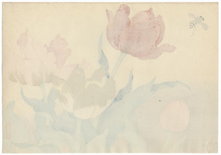 Tulips and Bee, circa 1925 - 1935 by Endo Kyozo (1897 - 1970)