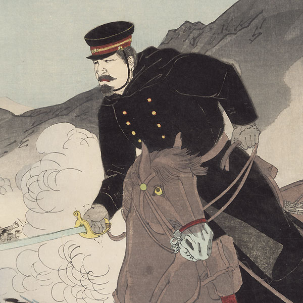 First Sino-Japanese War: The Late General Odera Yasuzumi, 1895 by Chikanobu (1838 - 1912)