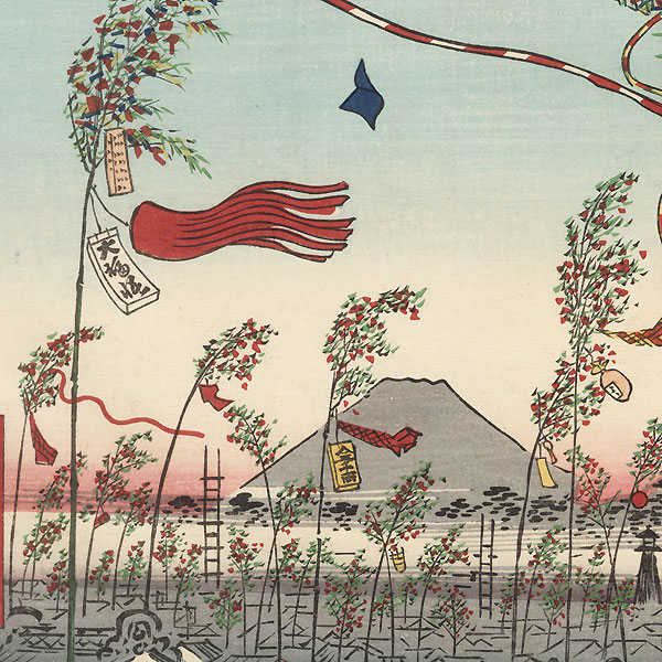 The City Flourishing, Tanabata Festival by Hiroshige (1797 - 1858)