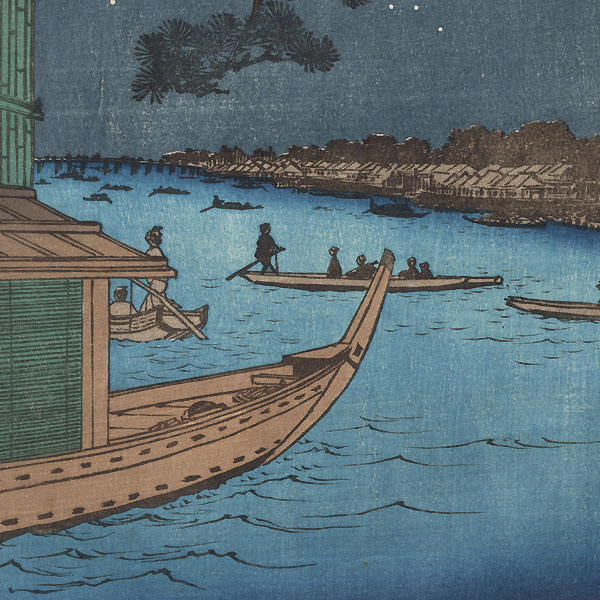 Pine of Success and Oumayagashi, Asakusa River by Hiroshige (1797 - 1858)