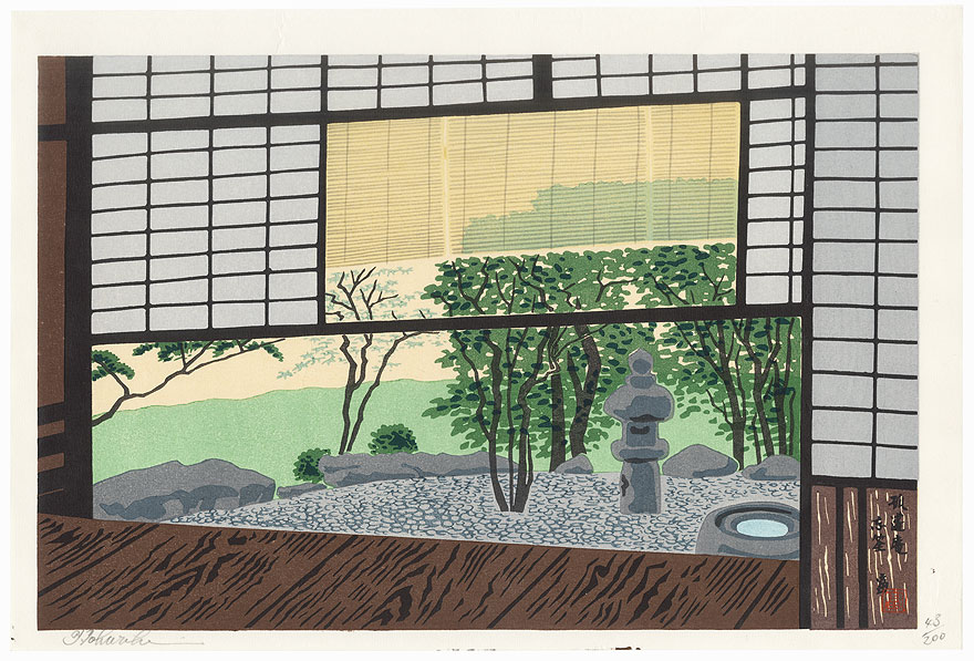 Teahouse at Daitokuji Temple, Kyoto by Tokuriki (1902 - 1999)