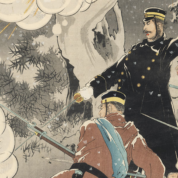 Battle in the Snow by Toshihide (1863 - 1925)