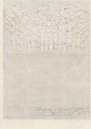 Row of White Trees H, 1977 by Fumio Fujita (born 1933)