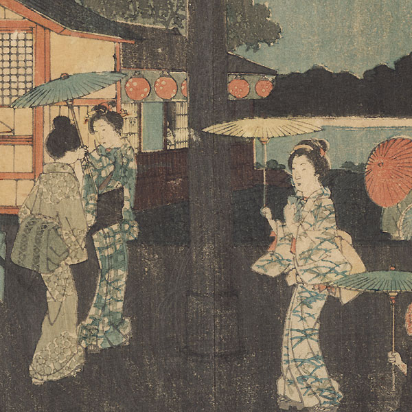 Tenmangu Shrine at Yushima, 1854 by Hiroshige (1797 - 1858)