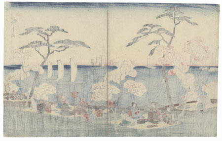 Amusements at Goten-yama, circa 1832 - 1834 by Hiroshige (1797 - 1858)