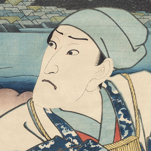 Kyoto: Onoe Kikugoro III as Mashiba Hisayoshi by Toyokuni III/Kunisada (1786 - 1864)