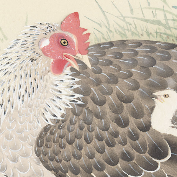 Hen and Chicks by Shiho Sakakibara (1887 - 1971)