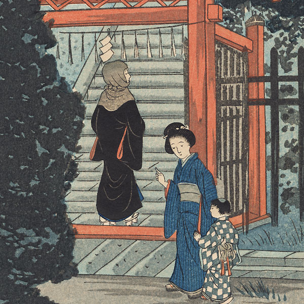 Visiting a Shrine by Shin-hanga & Modern artist (not read)