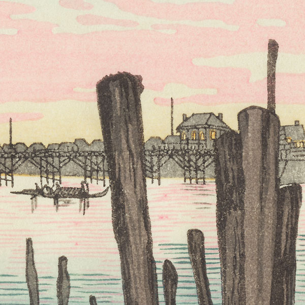 View of the One Hundred Piles at Ryogoku by Yasuji Inoue (1864 - 1889)