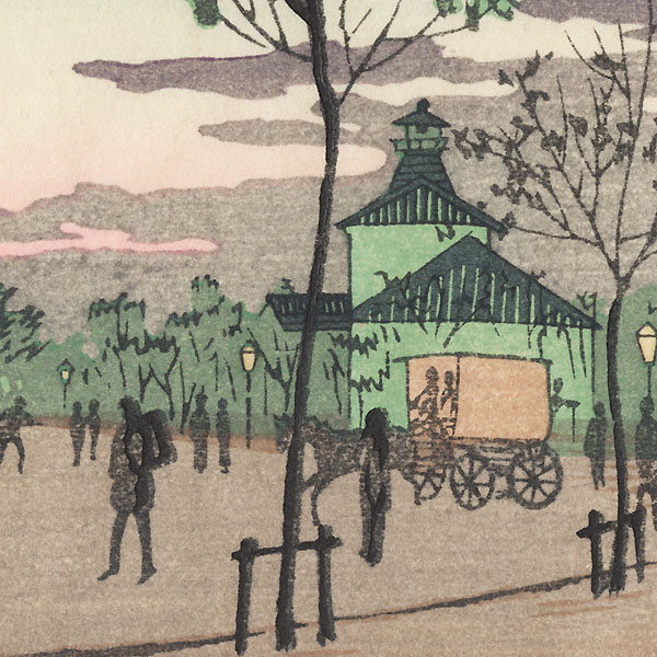 View from Asakusa Bridge at Sunset by Yasuji Inoue (1864 - 1889)