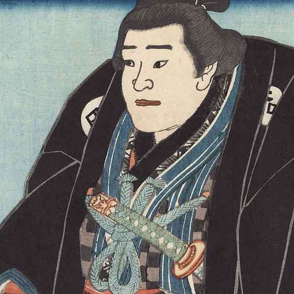 Sumo Wrestler Holding a Cloth, 1854 by Kunisada II (1823 - 1880)