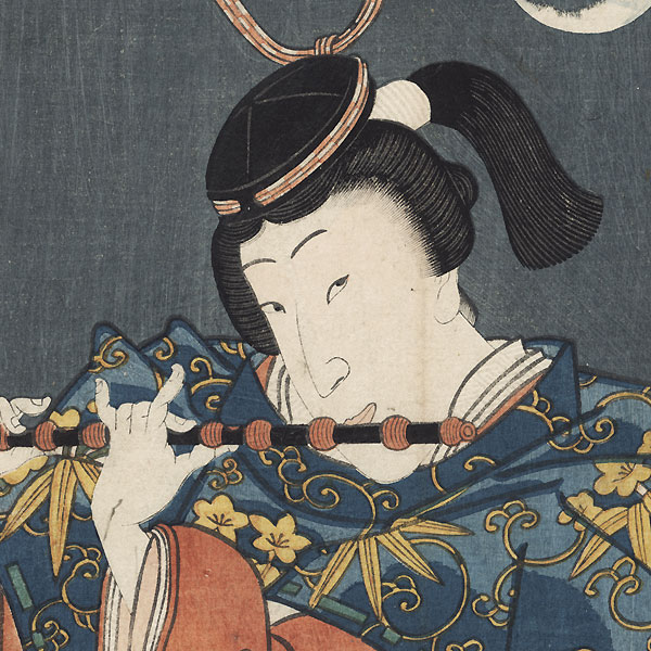 Sawamura Tanosuke III as Ushiwaka and Ichikawa Ichizo III as Futoshi, 1860 by Toyokuni III/Kunisada (1786 - 1864)