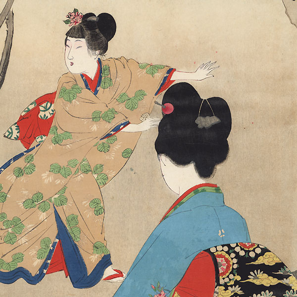 March: Playing under the Cherry by Miyagawa Shuntei (1873 - 1914)