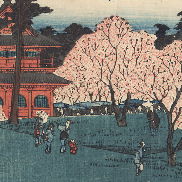 Toeizan Temple at Ueno, circa 1835 -1839 by Hiroshige (1797 - 1858)