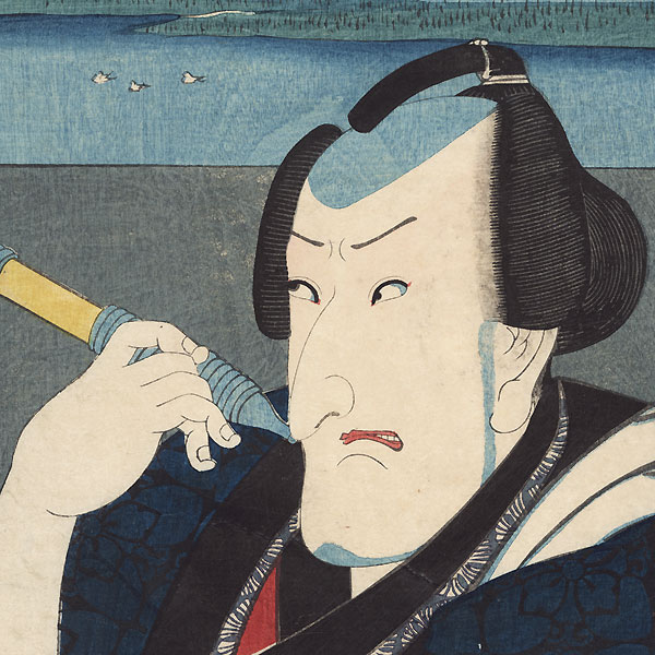 The Kinoeneya Restaurant: Matsumoto Koshiro as Soroku, 1853 by Hiroshige (1797 - 1858) and Toyokuni III/Kunisada (1786 - 1864)
