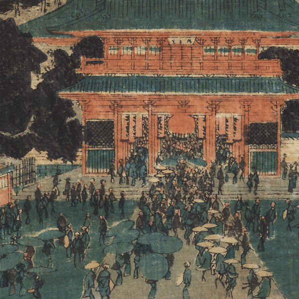 Kinryuzan Temple at Asakusa, 1843 - 1847 by Hiroshige (1797 - 1858)