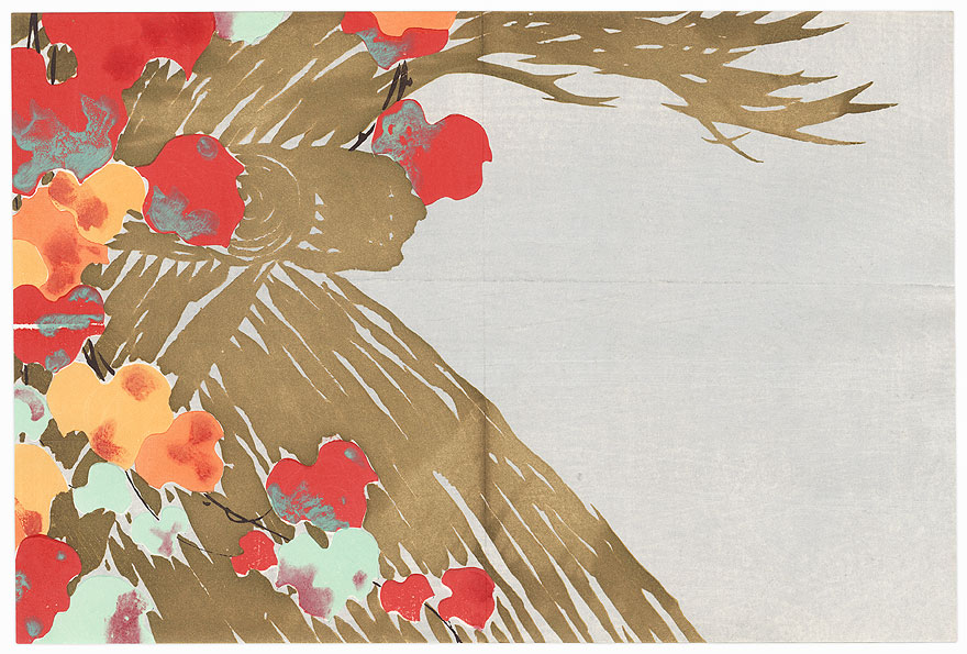 Haystack and Autumn Color by Kamisaka Sekka (1866 - 1942) 