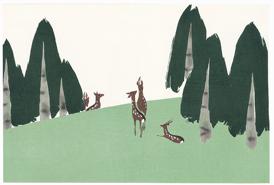 Deer at Nara by Kamisaka Sekka (1866 - 1942) 