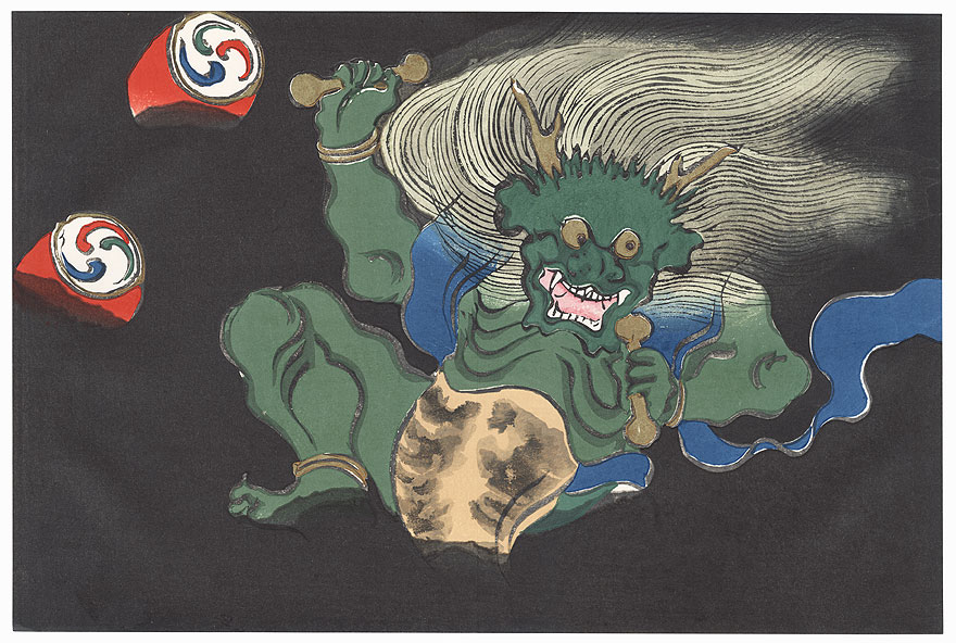 Thunder God Raijin by Kamisaka Sekka (1866 - 1942) 