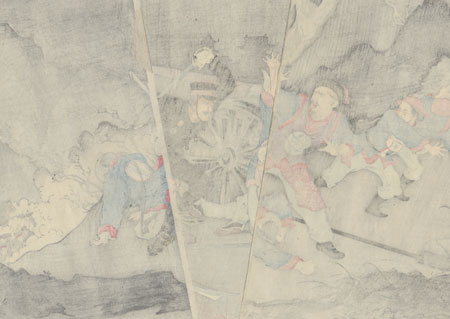 Attack at Haicheng, 1895 by Kokunimasa (1874 - 1944)