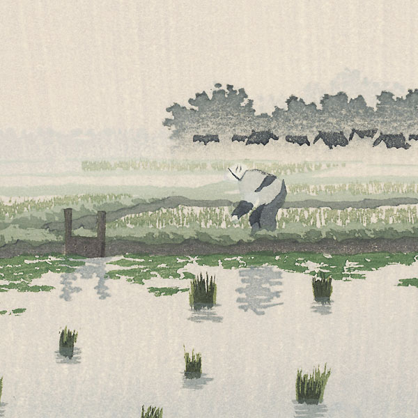 Rain on the Outskirts of the Village by Shufu Miyamoto (born 1950)
