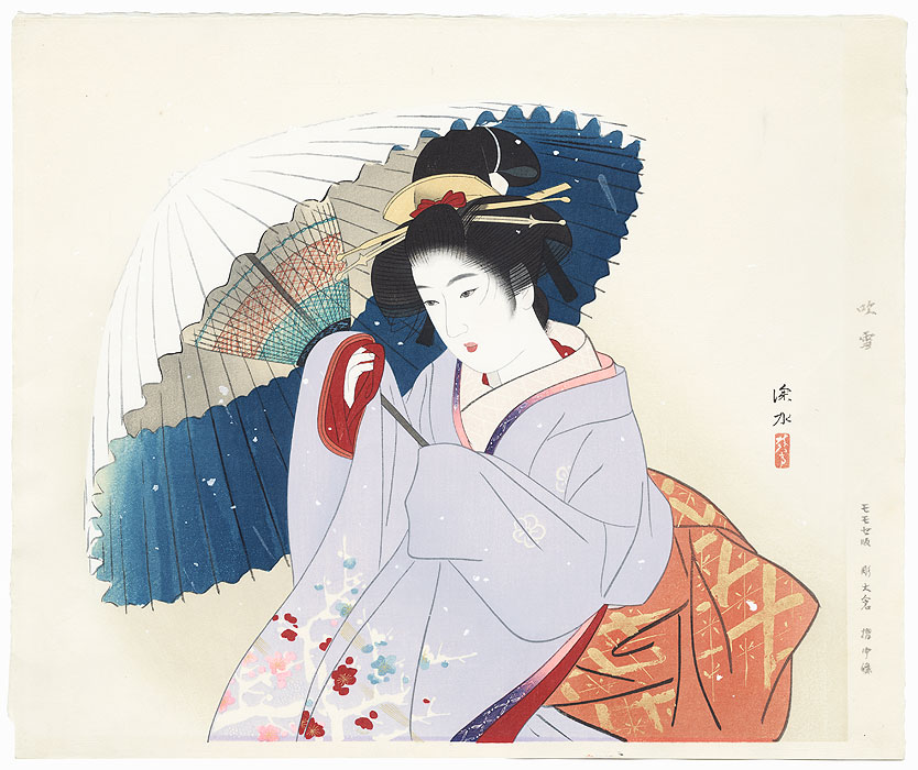 Snowstorm by Ito Shinsui (1898 - 1972)