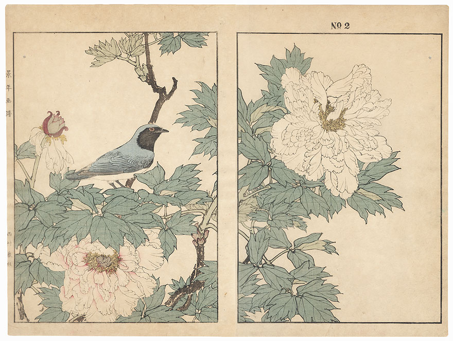 Oban diptych original - Summer Group, 1891 by Imao Keinen (1845 - 1924)
