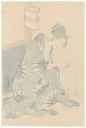 Beauty After a Bath by Eisho (active circa 1790 - 1799) 