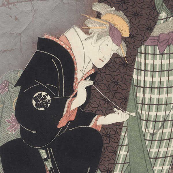 Ichikawa Komazo II as Chubei and Nakayama Tomisaburo  by Sharaku (active 1794 - 1795) 