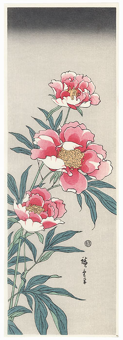 Peonies by Hiroshige (1797 - 1858)