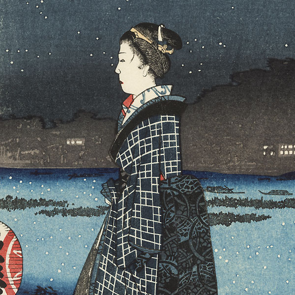 Night View of Matsuchiyama and the San'ya Canal by Hiroshige (1797 - 1858)